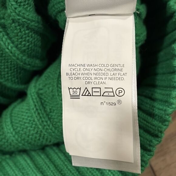 POLO Ralph Lauren Green Cable Knit Sweater XXL Classic Preppy Women’s - Picture 9 of 11